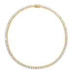 Load image into Gallery viewer, MYLA 4MM TENNIS NECKLACE | GOLD
