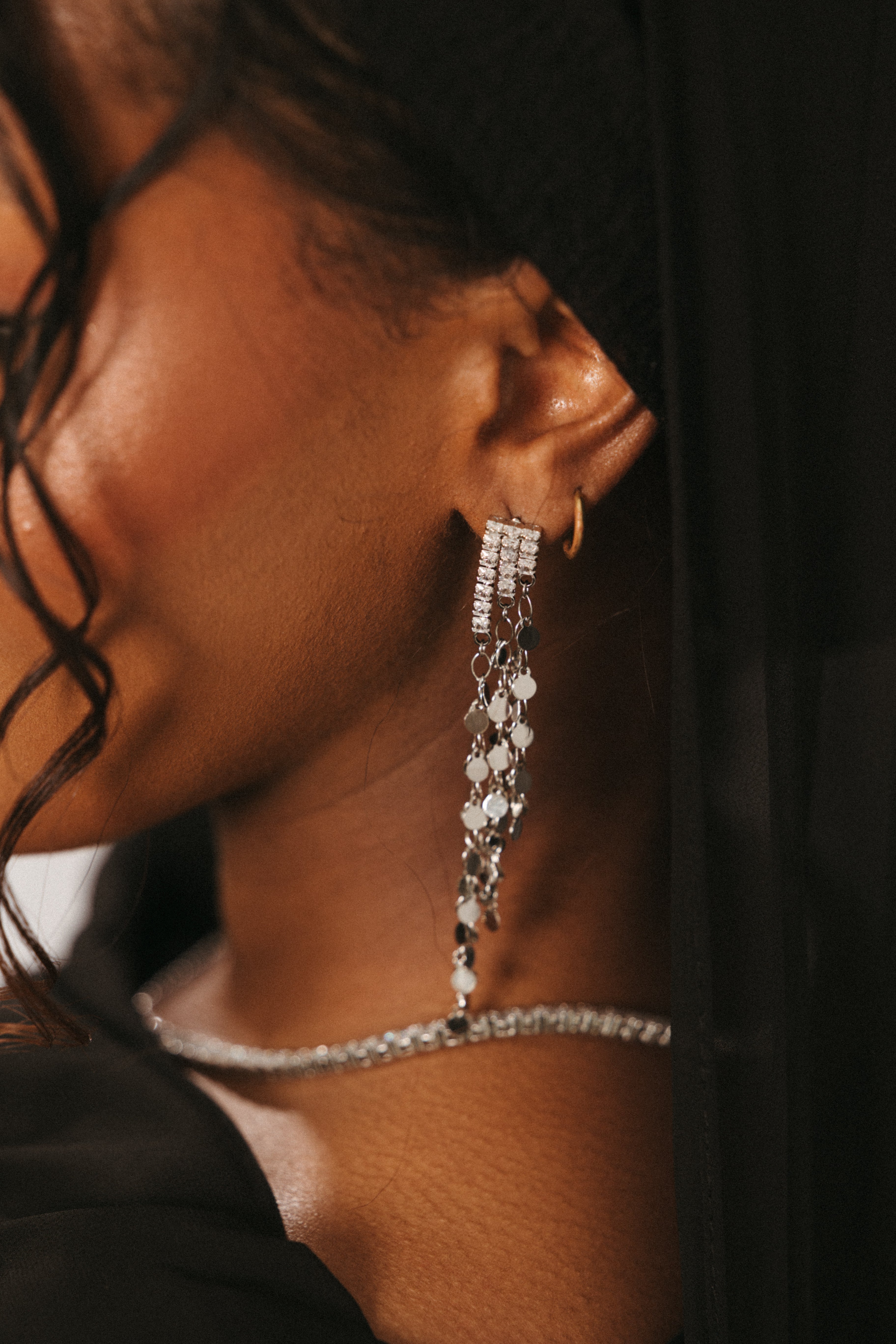 REEMA DROP EARRINGS | SILVER