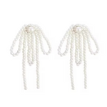 Load image into Gallery viewer, PEARL BOW EARRINGS
