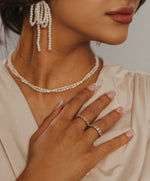Load image into Gallery viewer, PEARL BOW EARRINGS
