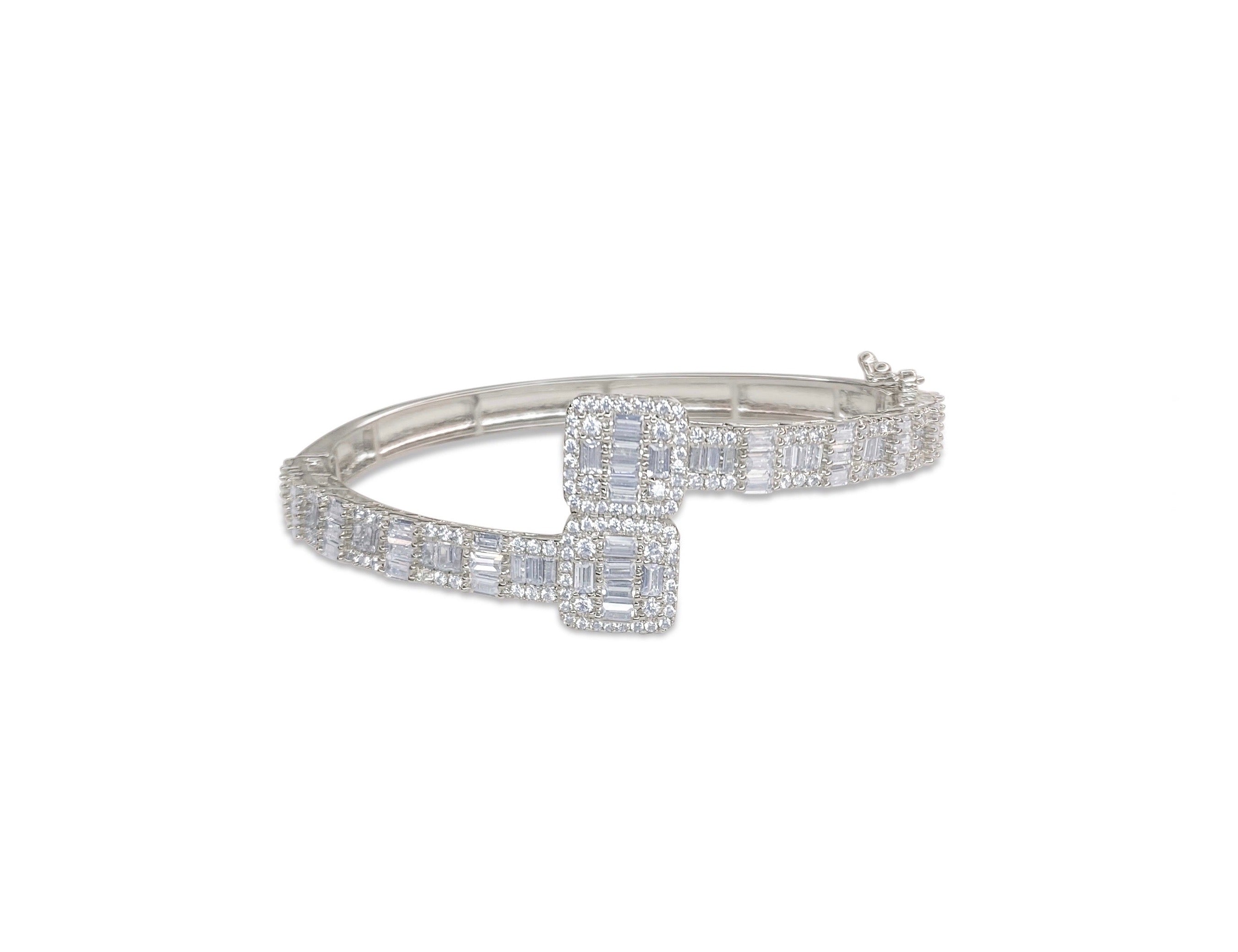 JASMINE ICED OUT BRACELET | SILVER