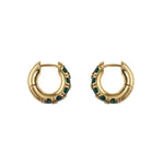 Load image into Gallery viewer, KENDALL HOOPS | EMERALD
