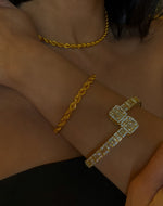 Load image into Gallery viewer, JASMINE ICED OUT BRACELET | GOLD
