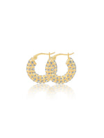 Load image into Gallery viewer, CHLOE MINI PAVÉ HOOPS | GOLD

