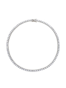 MYLA 4MM TENNIS NECKLACE | SILVER
